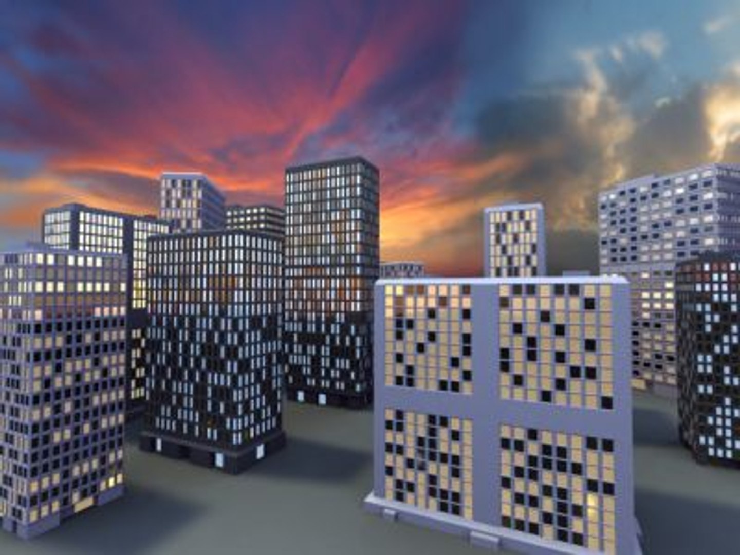 3d Model Skyscraper Sky