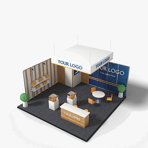 Trade Show Booth 7x7 m Corner Exhibition Stand