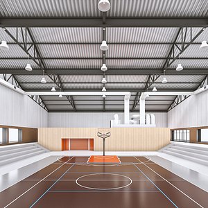 3D model Multisports center 01