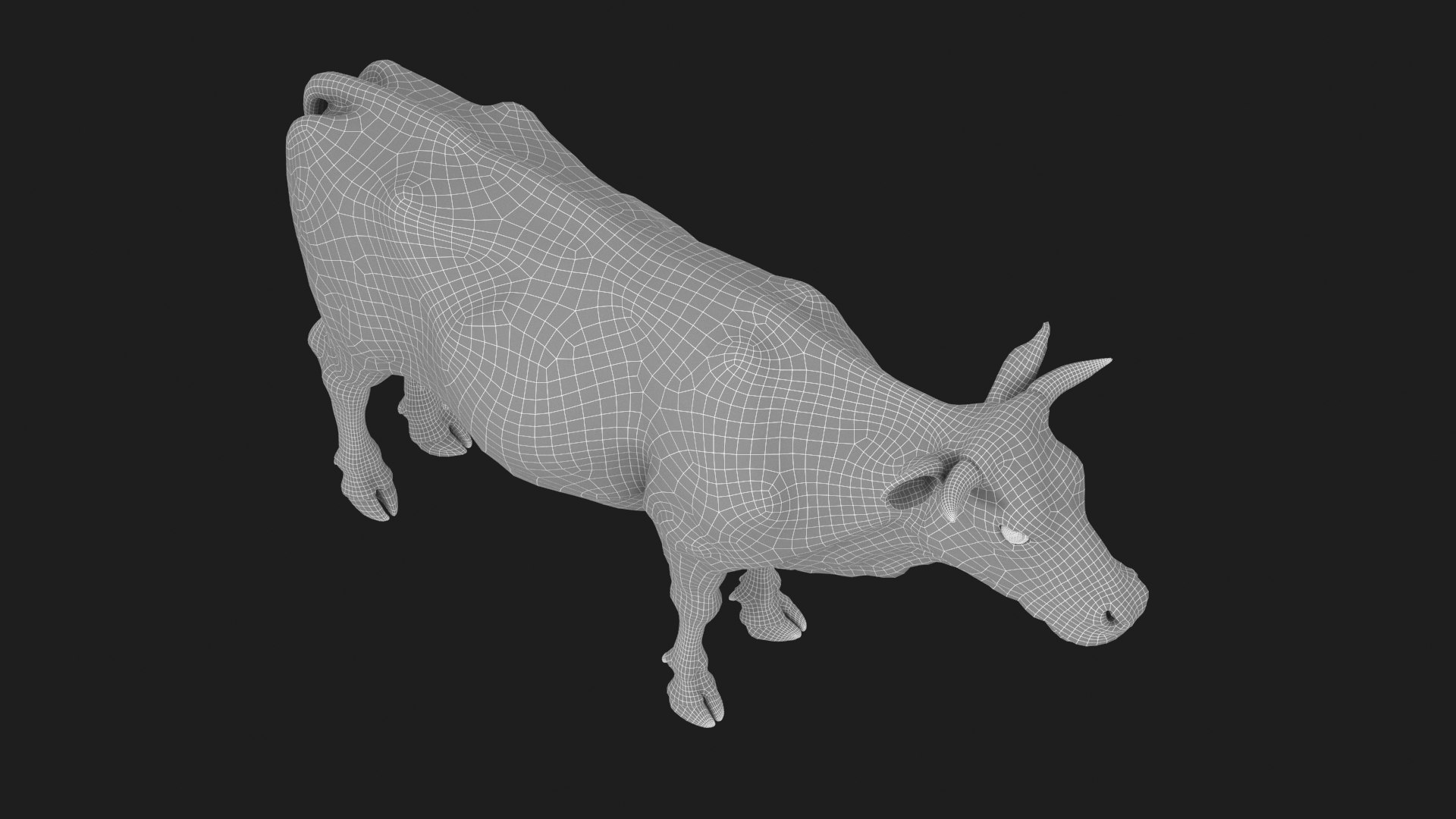 Cow Textured 3D Model - TurboSquid 2410641