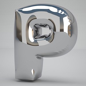 P Balloon Silver 3D model