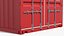 Conteneur de fret maritime 20 pieds rouge