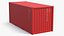 Conteneur de fret maritime 20 pieds rouge