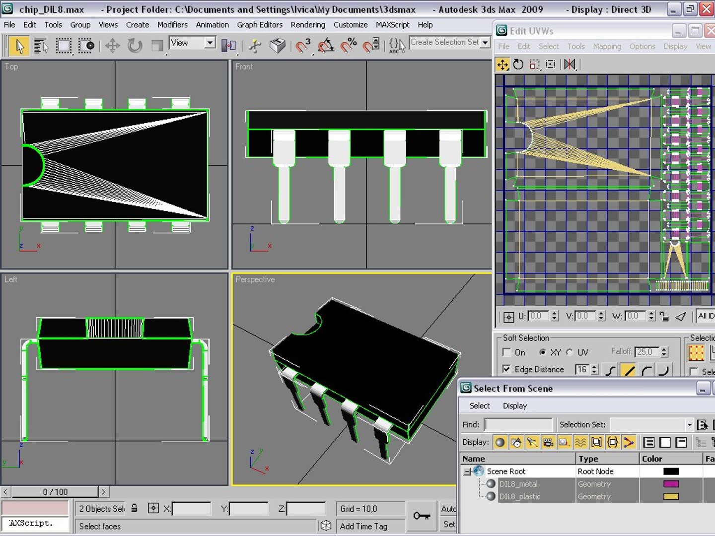 3d Model Integrated Chip Dil8