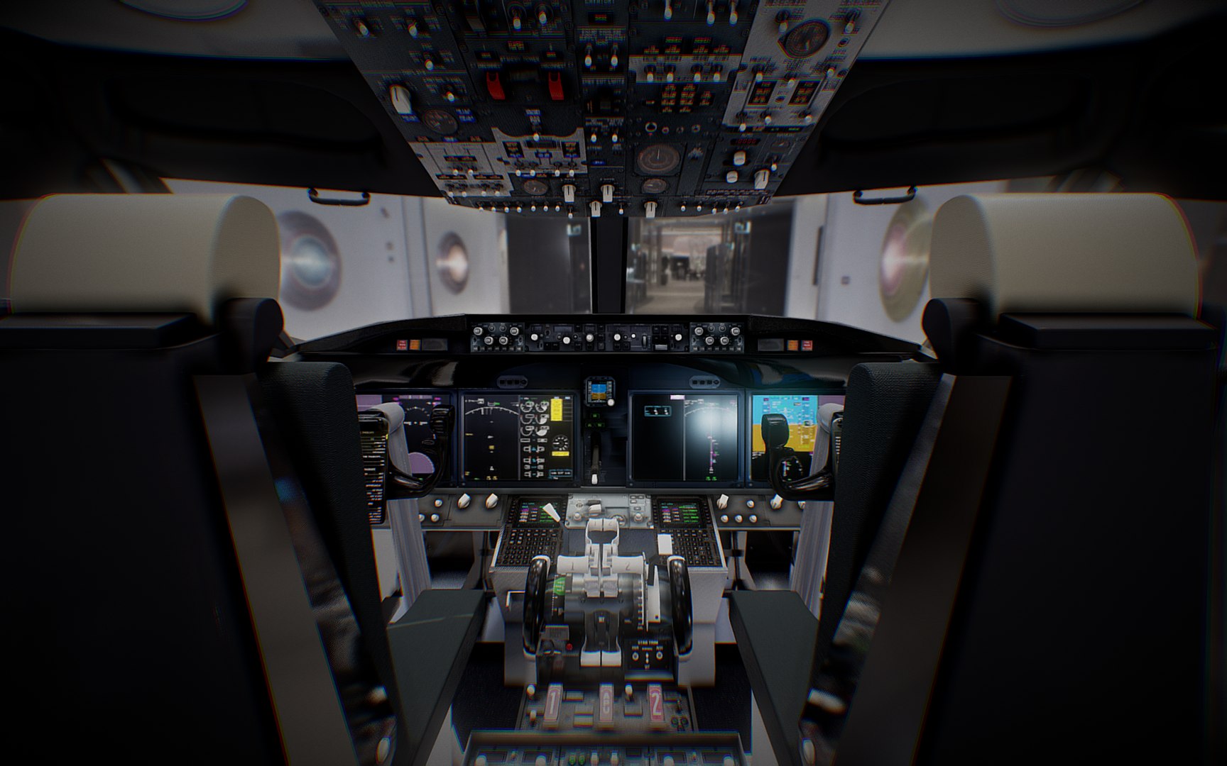 ボーイング 737 Max 飛行機コックピット3Dモデル - TurboSquid