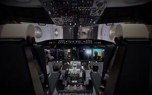 3D Boeing 737 Max Airplane Cockpit
