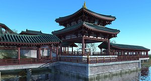 3D model chinese pavilion