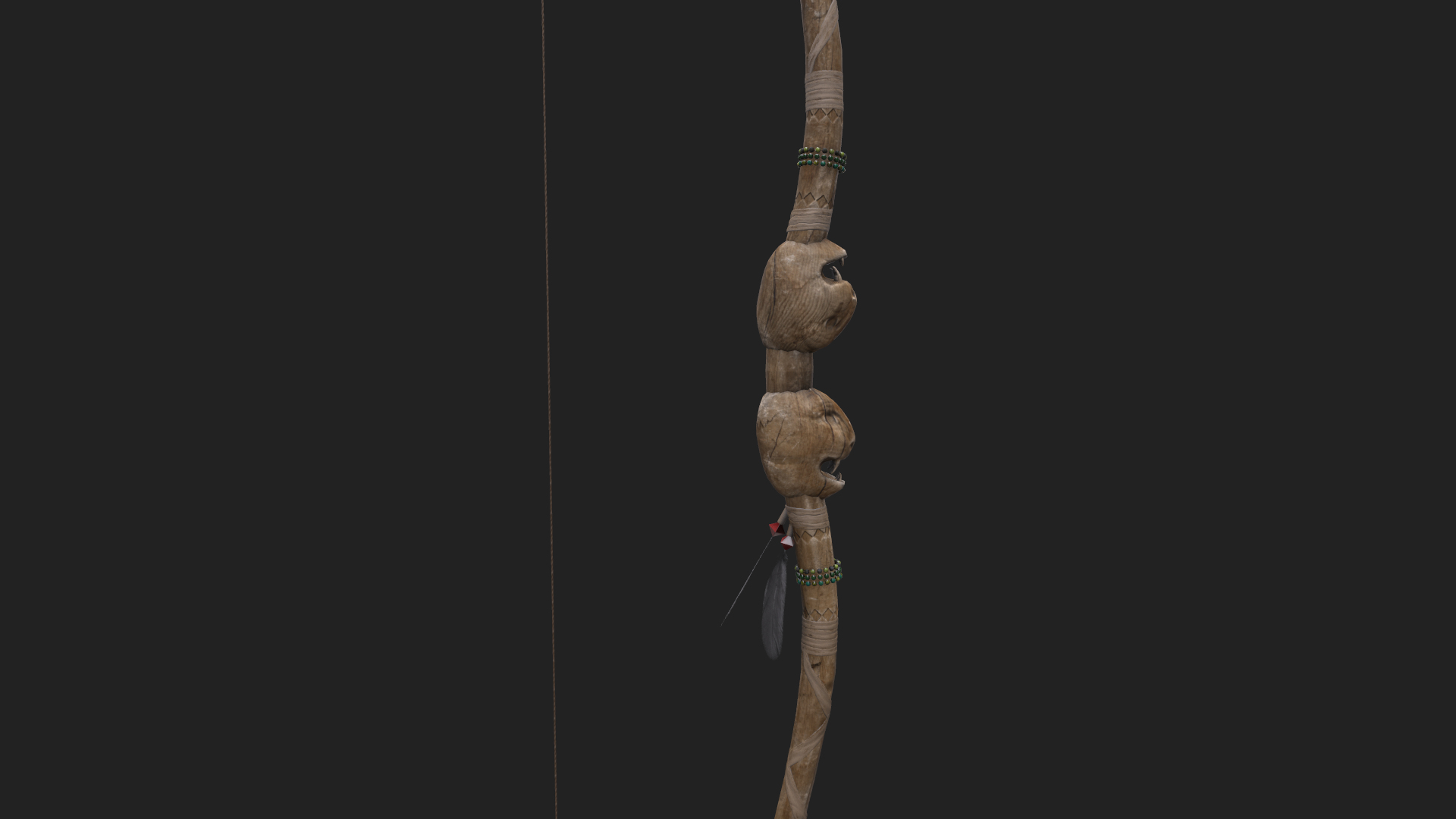 3d Obj Pbr Indian Bow