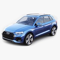 Audi Q5 2021 with interior and open doors