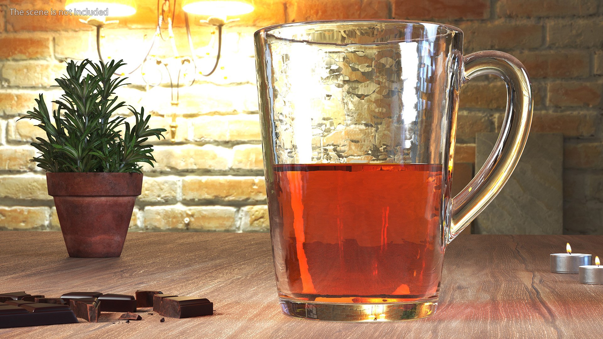 3D Tall Glass Tea Cup Half Full TurboSquid 2083693