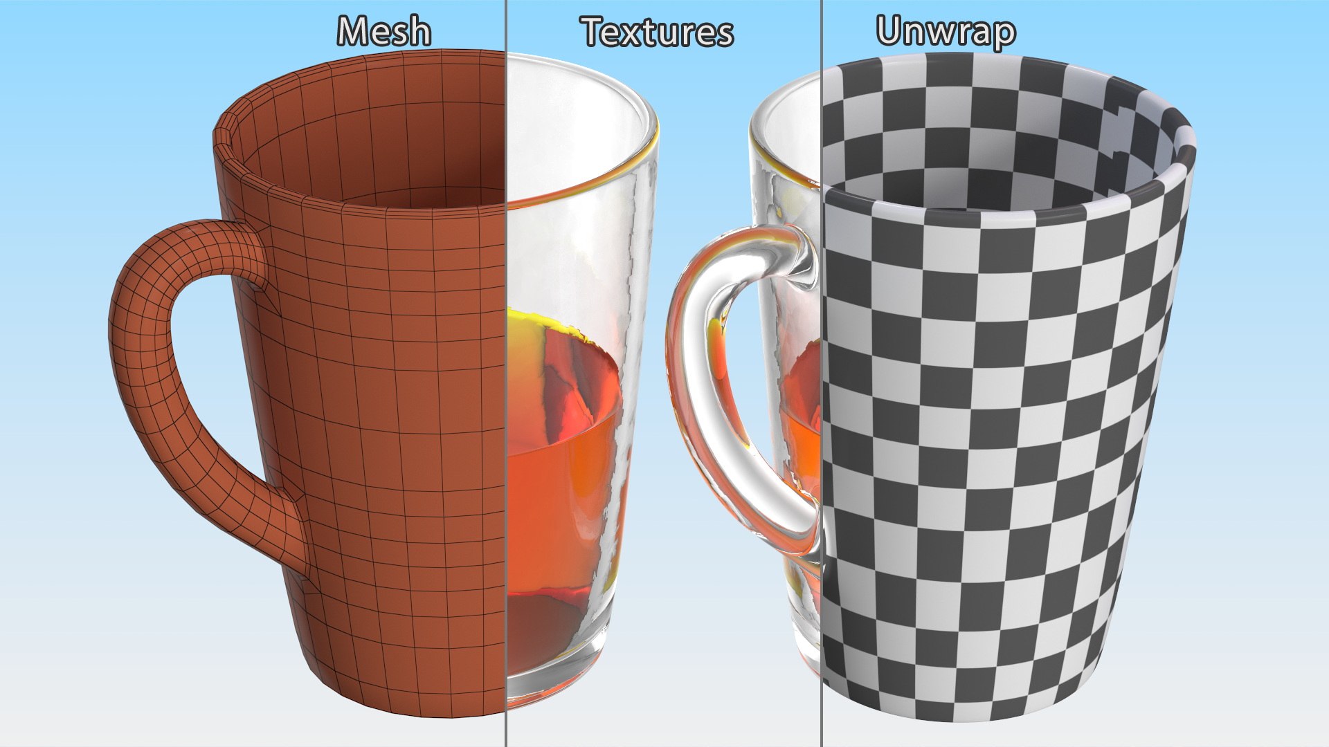 3D Tall Glass Tea Cup Half Full TurboSquid 2083693
