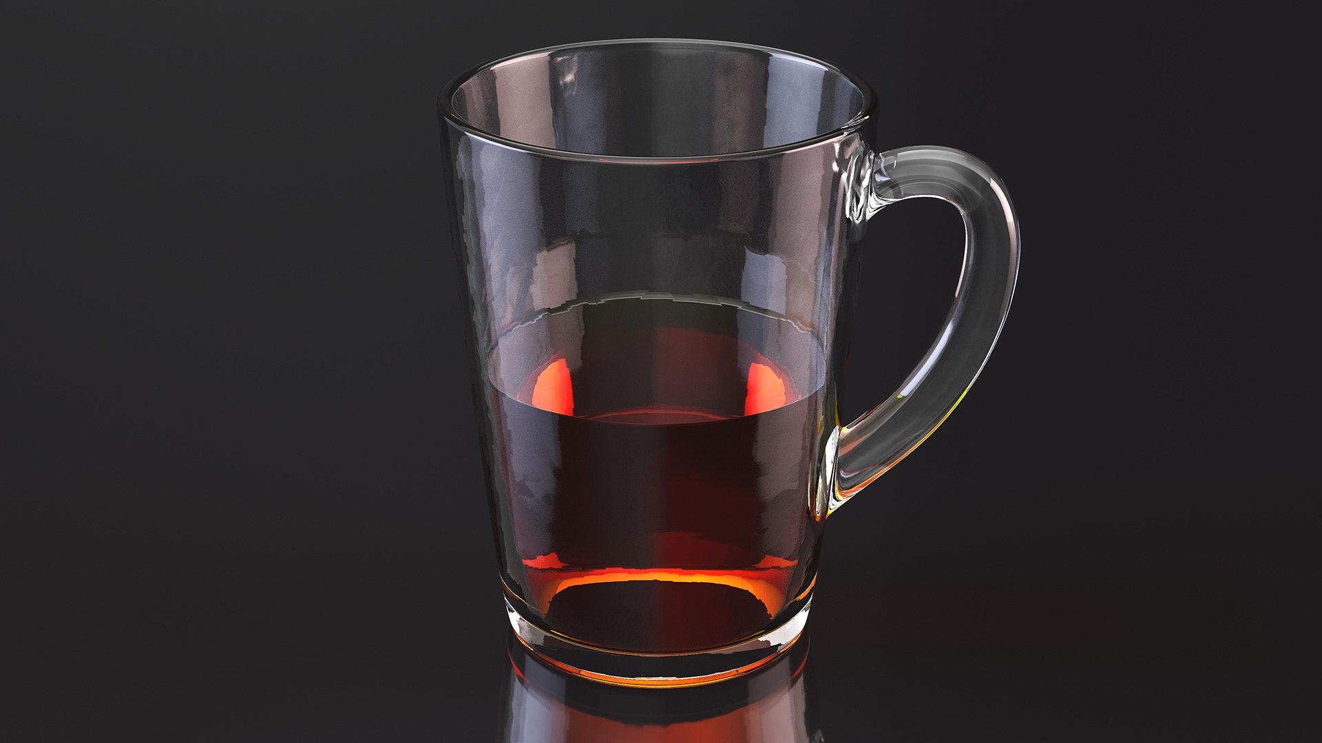 3D Tall Glass Tea Cup Half Full TurboSquid 2083693