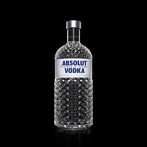 3D absolut vodka bottle model