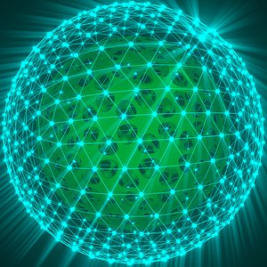futuristic abstract sphere 3D