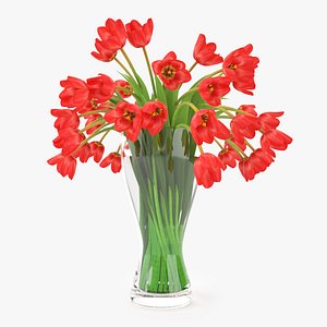 tulips flowers 3d model