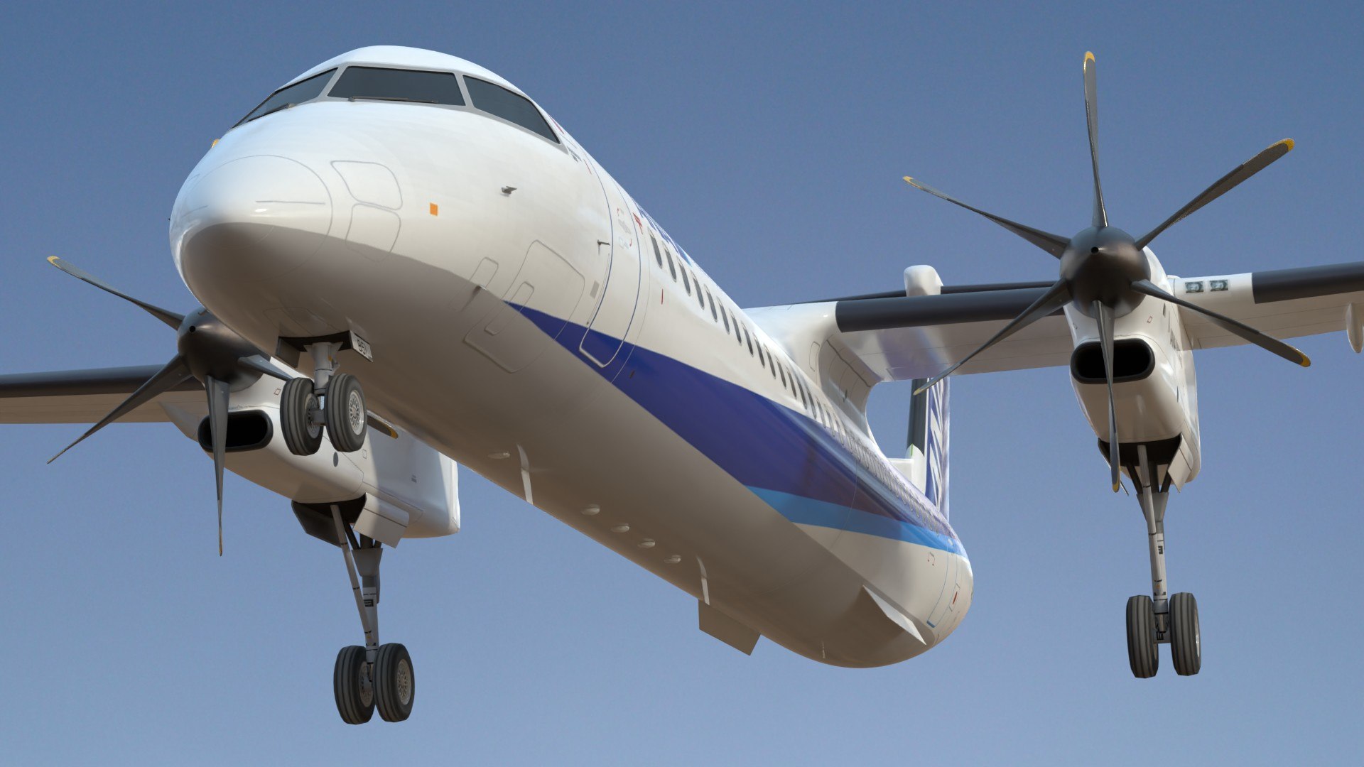 All Nippon Airways DASH8 SC 3D Model - TurboSquid 2245688