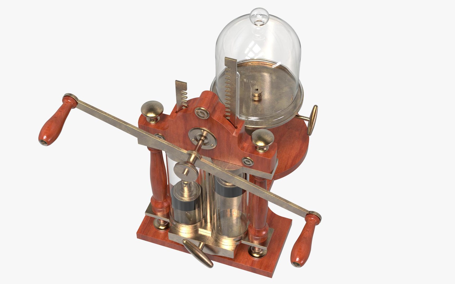 3d Brass Vacuum Pump Model