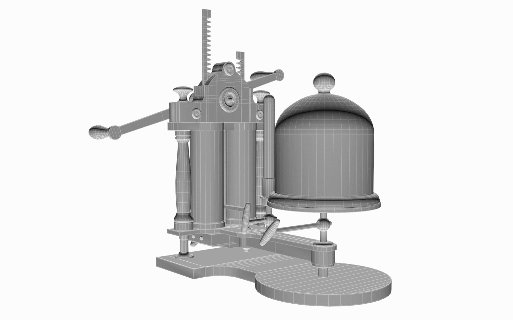 3d Brass Vacuum Pump Model