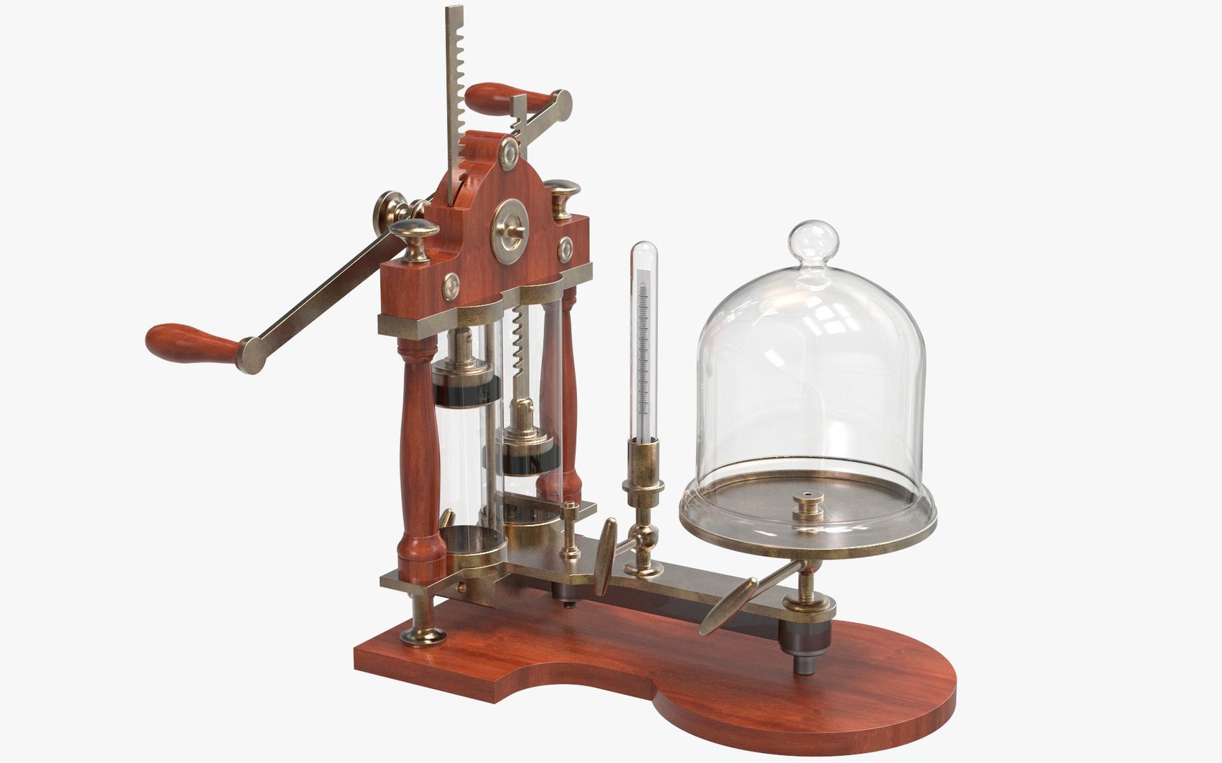 3d Brass Vacuum Pump Model