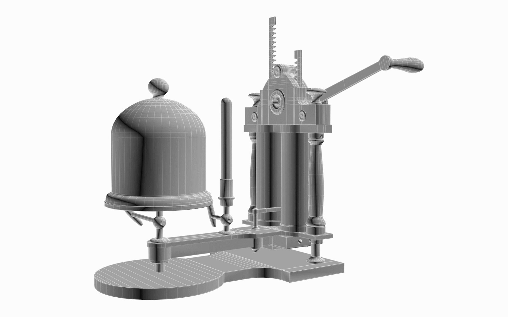 3d Brass Vacuum Pump Model