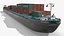Camaro V Container Barge Loaded Dutch Flag Gray 3D
