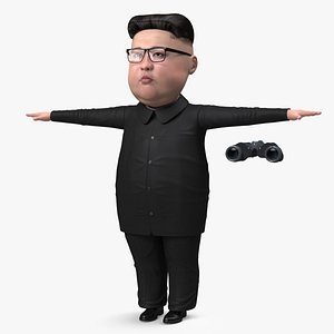 Cartoon Kim Jong Un Rigged