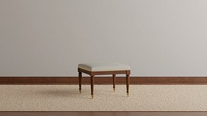 3D Classic Tip toe Ottoman model
