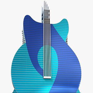 Las Vegas Hard Rock Guitar Hotel 3D model