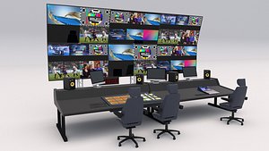 Tv Production Control Room 3D model