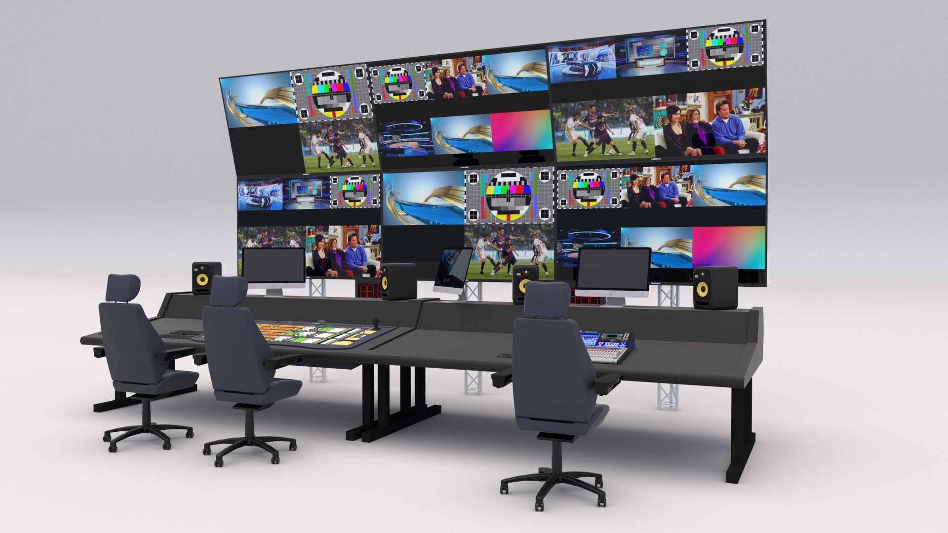 Tv Production Control Room 3D model - TurboSquid 1742037