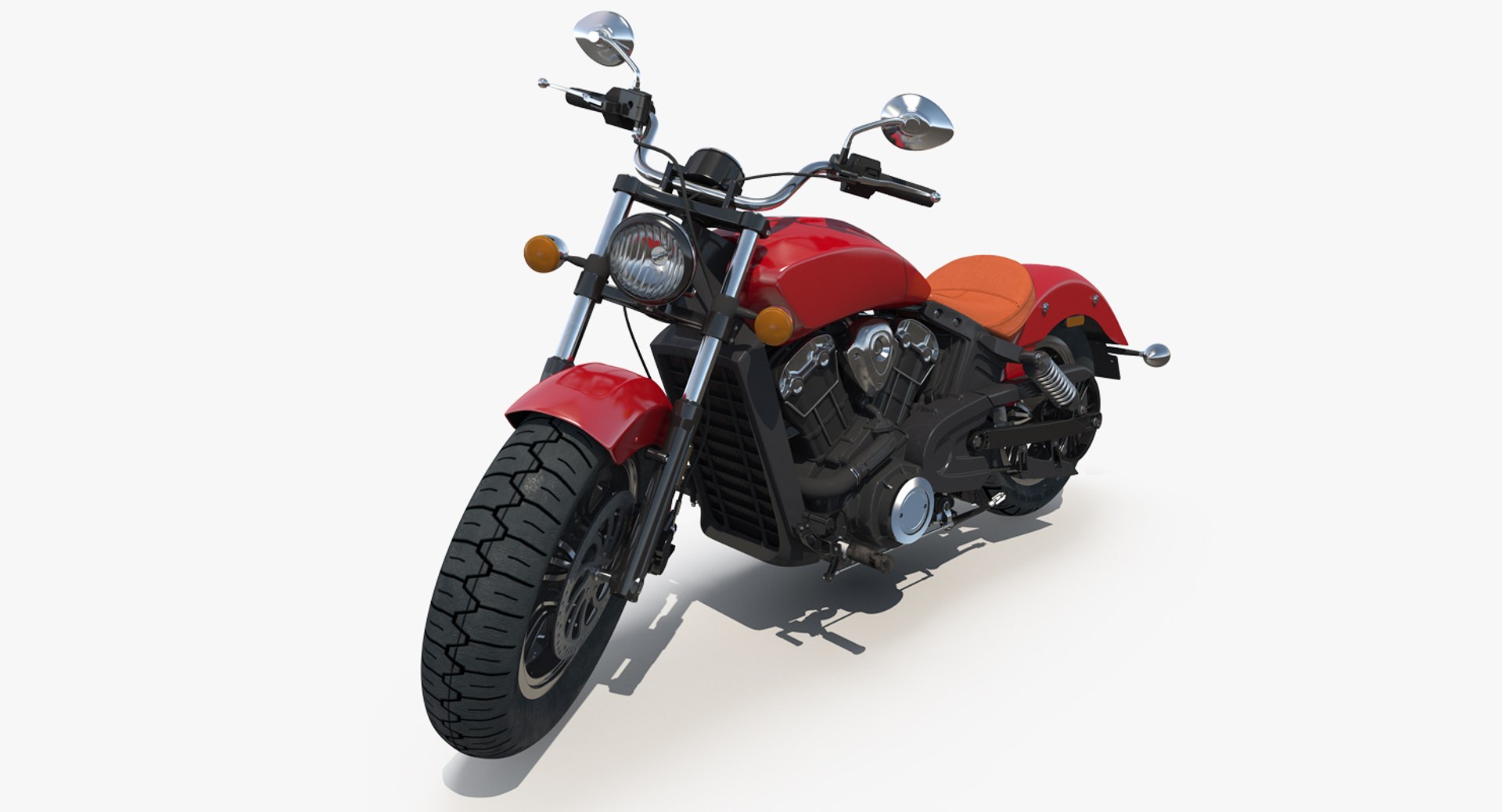 Cruiser Motorcycle Generic Rigged 3D Model 3D model preview