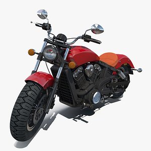 Cruiser Motorcycle Generic Rigged 3D Model