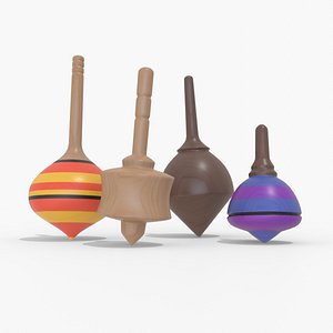 Wooden Spinning Tops