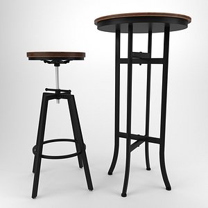 Bar Stool + Table
