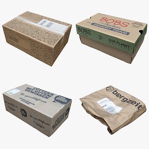 3D model Cardboard Box Collection 04