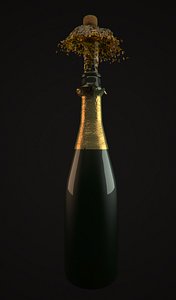 Champagne bottle cork pop