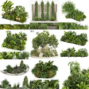 Collection plant vol 01 - leaf - outdoor - garden  - blender - 3dmax - cinema 4d