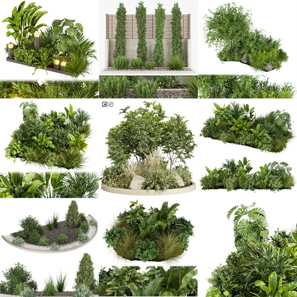 3D Collection plant vol 309 - bush - outdoor - leaf - cinema 4d - 3dmax ...