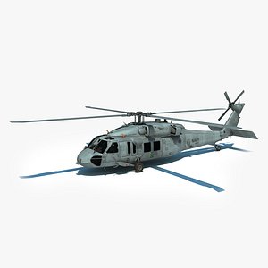 3d max mh-60s sikorsky military helicopter
