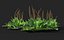 3D grass flower ground cover model
