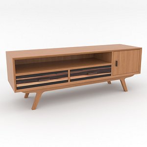 3D Mid-Century Modern TV Cabinet 140 Oslo