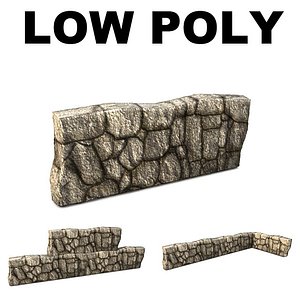 Low poly rock wall