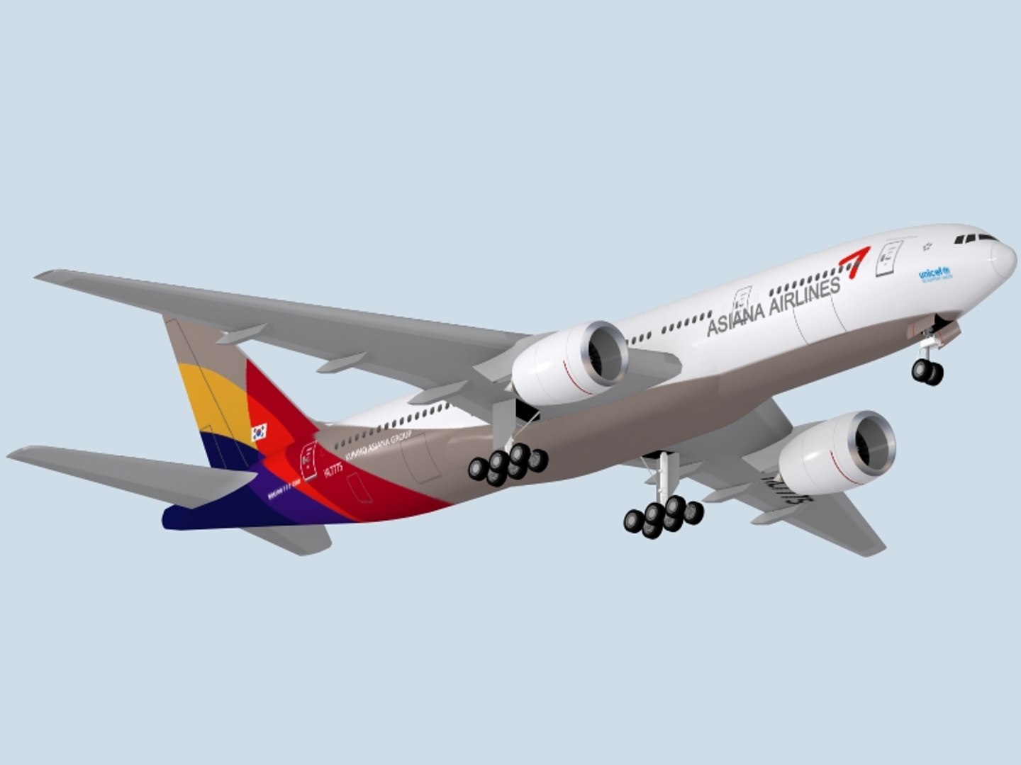 Boeing 777-200 Er Airliner 3d Model