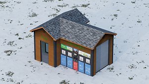 3D Garbage collection station model