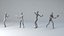 4 명의 테니스 선수 Lowpoly People