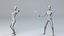 4 명의 테니스 선수 Lowpoly People