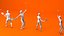 4 명의 테니스 선수 Lowpoly People