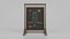 Customizable Double Sided Swinging Wooden Chalkboard Sign 3D model