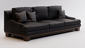 Modern leather sofa 3D
