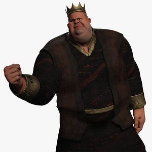 Medieval Royal Rigged Stylized 3D King Character 3D model
